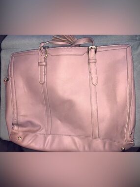 Stylish Purple Mauve Tote Bag with Tassel